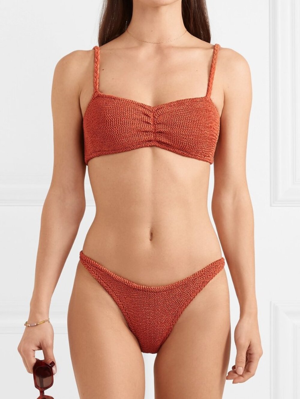 Hunza G Aura Bikini Set - Copper Metallic - One Size